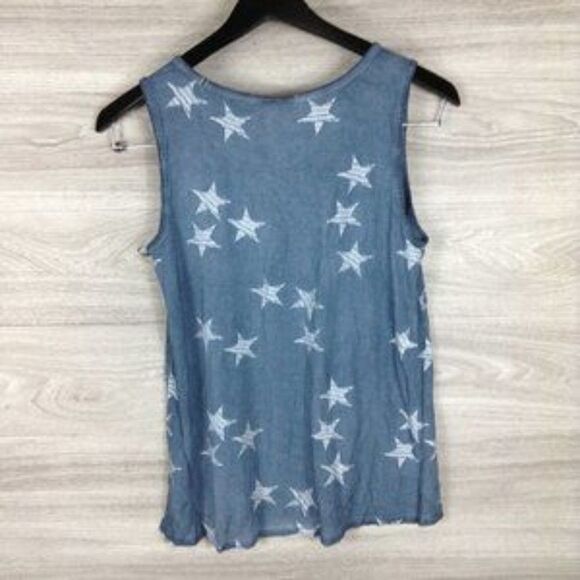 CG Sport Star Print High/Low Tank Top - Picture 2 of 5